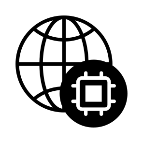 Global, Ai, Artificial, Intelligence, Chip icon