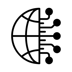 Global, Network, Digital, Earth, Connection icon