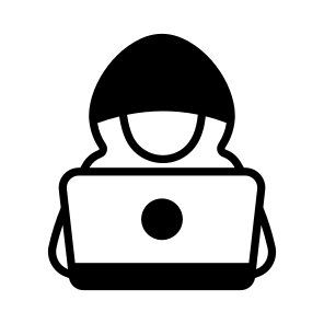 Hacker, Criminal, Data, Detective, Laptop icon