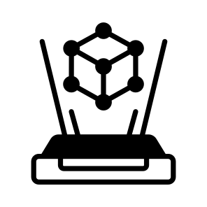 Hologram, Augmented, Reality, Virtual, D icon