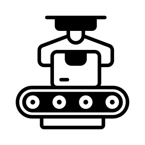 Manufacturing, Artificial, Intelligence, Ai, Conveyor icon