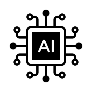Microchip, Artificial, Intelligence, Processor, Ai icon