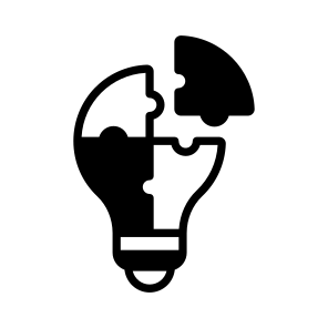 Problem, Solving, Lightbulb, Solution, Resolving icon