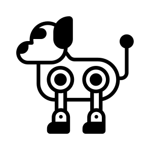 Robotic, Dog, Artificial, Intelligence, Ai icon