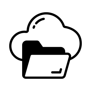 Data, Cloud, Folder, Online, Digital icon