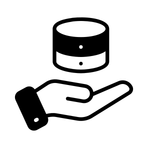 Data, Database, Db, Hand, Service icon