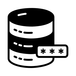Data, Database, Db, Password, Encrypted icon