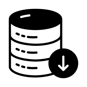 Data, Database, Download, Import, Save icon
