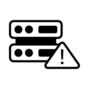 Data, Error, Server, Crash, Issue icon