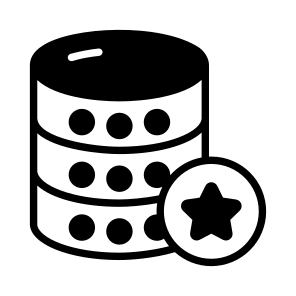 Data, Favorite, Db, Top, Heart icon