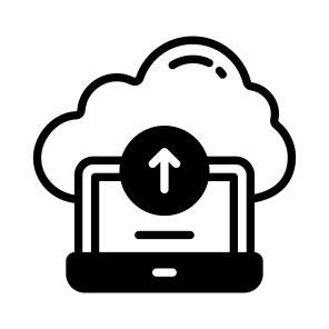 Data, Laptop, Upload, Export, Online icon