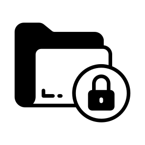 Data, Secure, Folder, Locked, Private icon