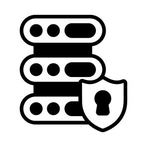 Data, Secure, Server, Private, Protected icon