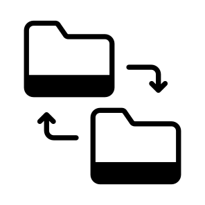 Folder, Exchange, Data, Sync, File icon