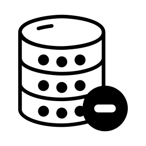 Remove, Database, Delete, Data, Storage icon