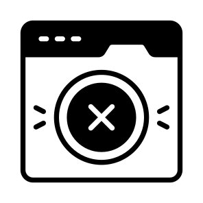 Web, Error, Crash, Glitch, Issue icon