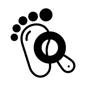 Footprint, Evidence, Crime, Search, Forensic icon