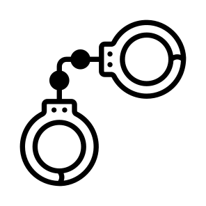Handcuffs, Cuffs, Arrest, Police, Restraint icon