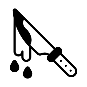 Knife, Weapon, Evidence, Clue, Crime icon