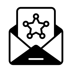 Mail, Letter, Envelope, Message, Police icon