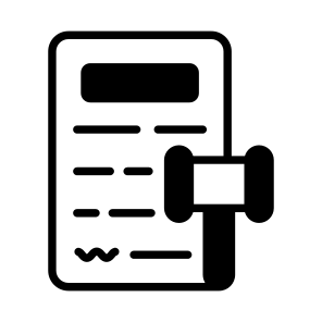 Notice, Document, Gavel, Order, Paper icon