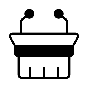 Podium, Lectern, Dias, Mic, Microphone icon