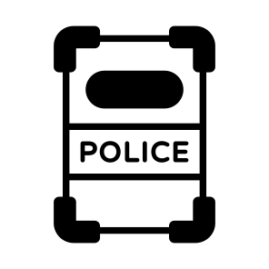 Police, Riot, Shield, Protection, Security icon
