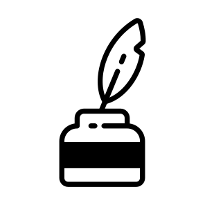 Quill, Ink, Inkpot, Feather, Bottle icon