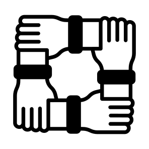 Unity, Hands, Peace, Joined, Group icon