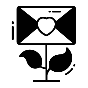 Letter, Love, Romance, Massage, Women, Day, icon