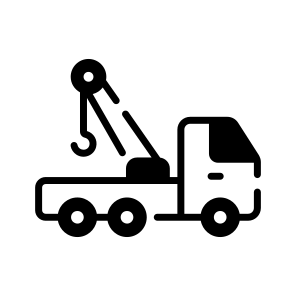 Tow, Truck, Breakdown, Automotive, Crane, Transportation, Roadside icon