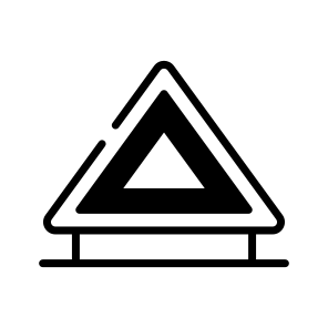 Warning, Triangle, Emergency, Roadside, Automotive, Car, Breakdown icon