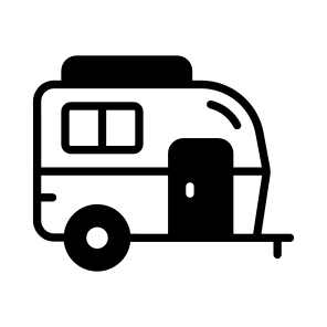 Camper, Caravan, Minivan, Vehicle, Transport icon