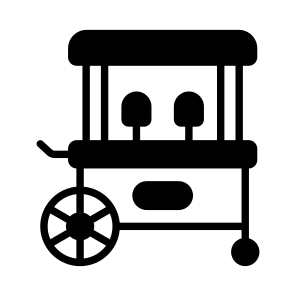 Candy, Sweet, Cart, Trolley, Booth icon