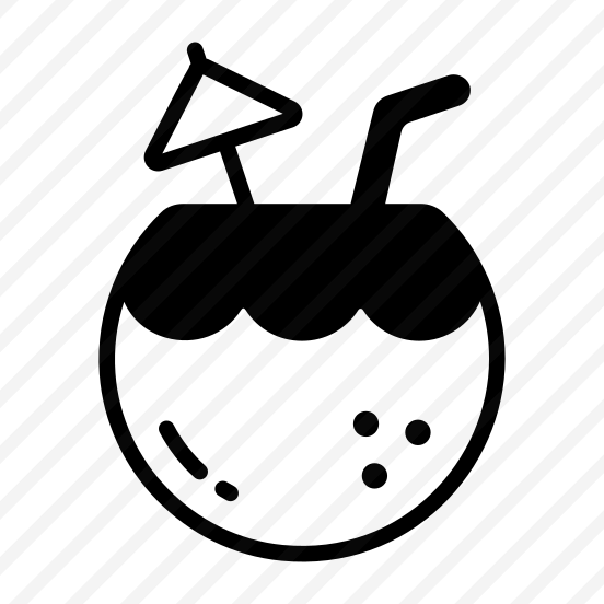 Coconut, Fruit, Drink, Beverage, Straw preview