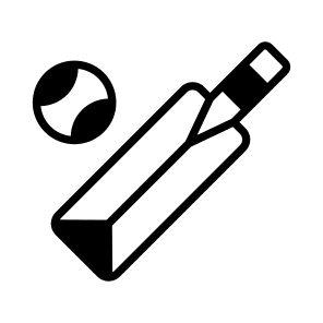 Cricket, Bat, Ball, Game, Sport icon