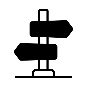 Directions, Signboard, Guidepost, Signpost, Signage icon
