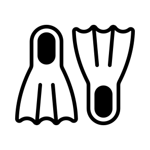 Flippers, Fins, Footwear, Diving, Footgear icon