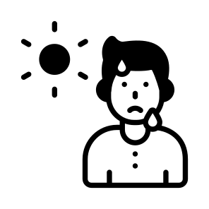 Heatstroke, Summer, Sweating, Heat, Warm icon