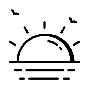 Sunset, Dusk, Solar, Sunshine, Sunlight icon