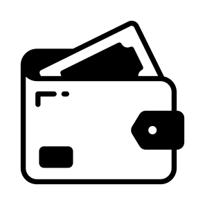 Wallet, Purse, Billfold, Notecase, Cardholder icon