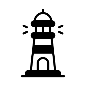 Watchtower, Lighthouse, Beacon, Light, Signal icon