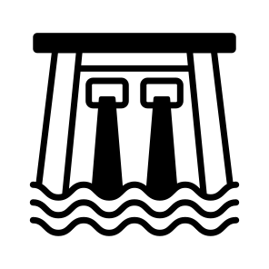 Dam, Water Barrier, Hydroelectric Dam, Hydropower, Hydro Energy icon