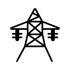 Electric Pole, Utility Pole, Power Pole, Transmission Pole, Electricity icon