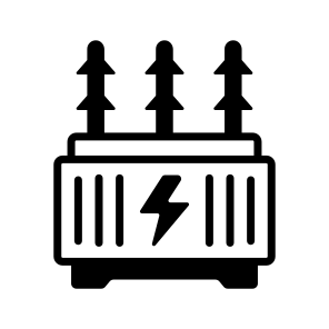 Transformer, Power Converter, Voltage Regulator, Electrical Adapter, Energy Transformer icon