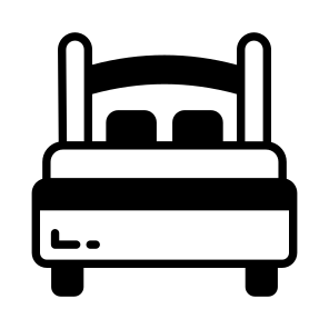 Bed, Bedroom, Furniture, Bedstead, Interior icon