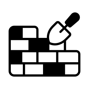 Bricklaying, Masonry, Bricks, Wall, Plastering icon