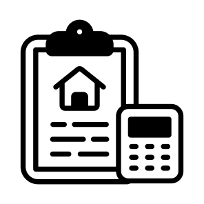 Budget, Calculator, Document, Paper, Home icon