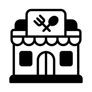 Cafe, Restaurant, Shop, Property, Estate icon