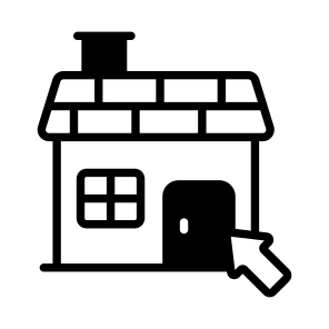 Click, Online, Home, House, Residence icon